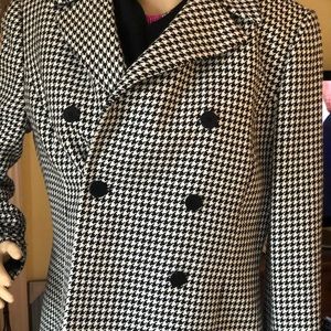 Checkered black & white blazer